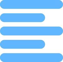 Horizontal Left Align Flat Gradient  Icon vector