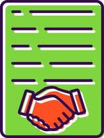 Handshake Filled  Icon vector