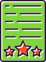 Assessment Filled  Icon vector