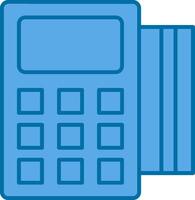 Swipe Card Filled Blue  Icon vector