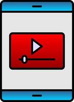 Mobile Marketing Line Filled Gradient  Icon vector