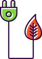 Bio Energy Filled  Icon vector