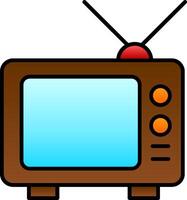 Television Line Filled Gradient  Icon vector