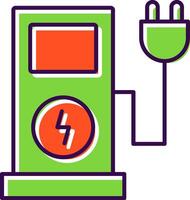 Electric Charge Filled  Icon vector