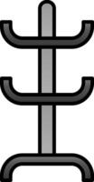 Coat Rack Line Filled Gradient  Icon vector