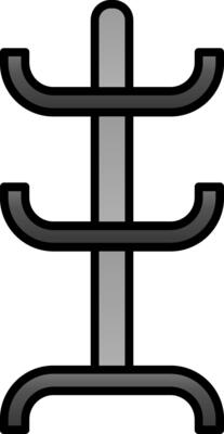 Coat Rack Line Filled Gradient  Icon
