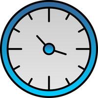 Clock Line Filled Gradient  Icon vector