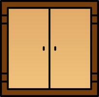 Door Line Filled Gradient  Icon vector