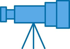 Telescope Filled Blue  Icon vector