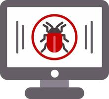 malware plano degradado icono vector