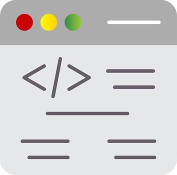 Web Coding Flat Gradient  Icon vector