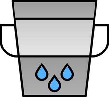 Water Bucket Line Filled Gradient  Icon vector