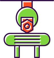 Machinery Filled  Icon vector