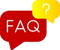 Faq Flat Gradient  Icon vector