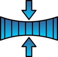 Elasticity Line Filled Gradient  Icon vector