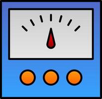 Voltage Indicator Line Filled Gradient  Icon vector