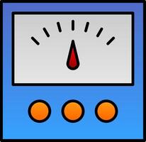 Voltage Indicator Line Filled Gradient  Icon vector