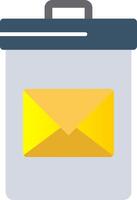 Delete Message Flat Gradient  Icon vector