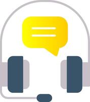 Support Flat Gradient  Icon vector