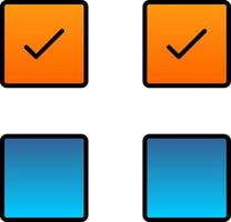 Check Box Line Filled Gradient  Icon vector