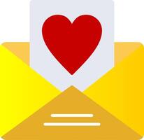 Love Message Flat Gradient  Icon vector