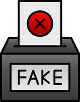 Fake Line Filled Gradient  Icon vector