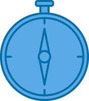 Compass Filled Blue  Icon vector