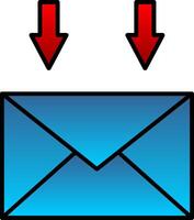 Mail Line Filled Gradient  Icon vector