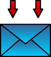 Mail Line Filled Gradient  Icon vector