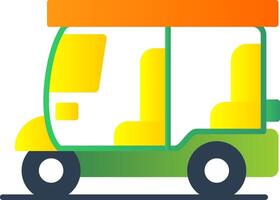 Rickshaw Flat Gradient  Icon vector