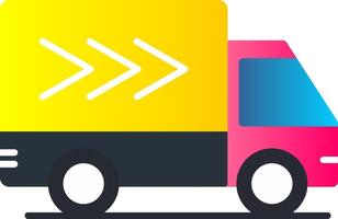 Delivery Truck Flat Gradient  Icon vector