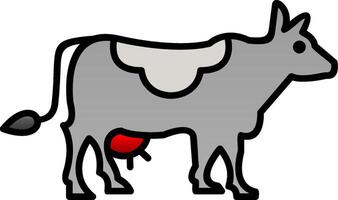 Cow Line Filled Gradient  Icon vector
