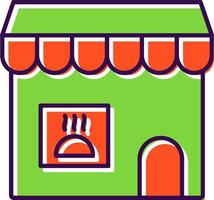 Grocery Store Filled  Icon vector