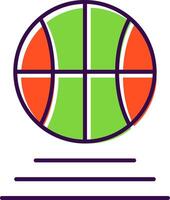 baloncesto lleno icono vector