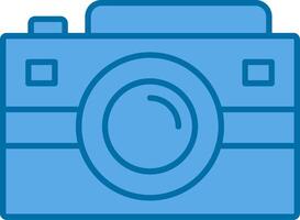 Camera Filled Blue  Icon vector