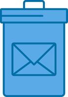 Delete Message Filled Blue  Icon vector
