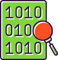 Code Search Filled  Icon vector