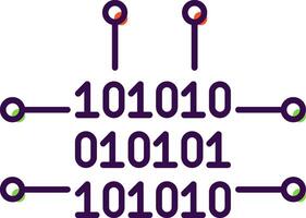 Binary Code Filled  Icon vector