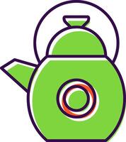 Kettle Filled  Icon vector