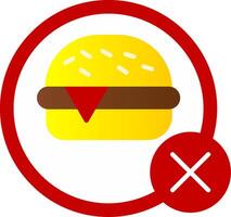 No Food Flat Gradient  Icon vector