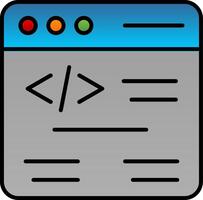 Web Coding Line Filled Gradient  Icon vector
