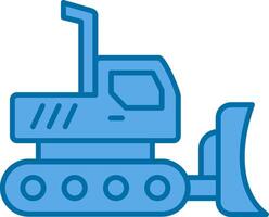 Excavator Filled Blue  Icon vector