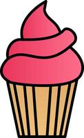 Cupcake Line Filled Gradient  Icon vector