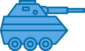 Infantry Van Filled Blue  Icon vector