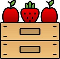 Fruit Box Line Filled Gradient  Icon vector