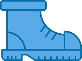 Boot Filled Blue  Icon vector