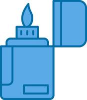 Lighter Filled Blue  Icon vector