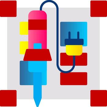 diseño herramientas plano degradado icono vector