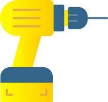 Electric Drill Flat Gradient  Icon vector