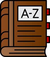 Dictionary Line Filled Gradient  Icon vector